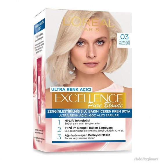 L Oréal Paris Excellence Creme Saç Boyası 0-3 Ultra Açık Küllü Sarı
